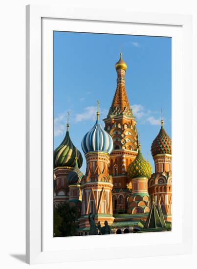 Close-up of the domes of St. Basil's Cathedral, UNESCO World Heritage Site, Moscow, Russia, Europe-Miles Ertman-Framed Photographic Print