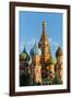 Close-up of the domes of St. Basil's Cathedral, UNESCO World Heritage Site, Moscow, Russia, Europe-Miles Ertman-Framed Photographic Print