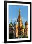 Close-up of the domes of St. Basil's Cathedral, UNESCO World Heritage Site, Moscow, Russia, Europe-Miles Ertman-Framed Photographic Print