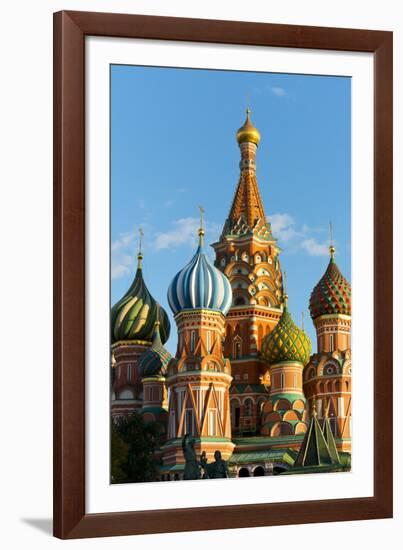 Close-up of the domes of St. Basil's Cathedral, UNESCO World Heritage Site, Moscow, Russia, Europe-Miles Ertman-Framed Photographic Print