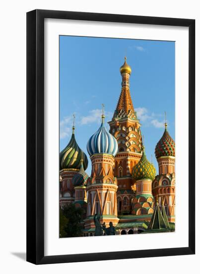 Close-up of the domes of St. Basil's Cathedral, UNESCO World Heritage Site, Moscow, Russia, Europe-Miles Ertman-Framed Photographic Print