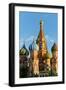 Close-up of the domes of St. Basil's Cathedral, UNESCO World Heritage Site, Moscow, Russia, Europe-Miles Ertman-Framed Photographic Print