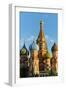 Close-up of the domes of St. Basil's Cathedral, UNESCO World Heritage Site, Moscow, Russia, Europe-Miles Ertman-Framed Photographic Print