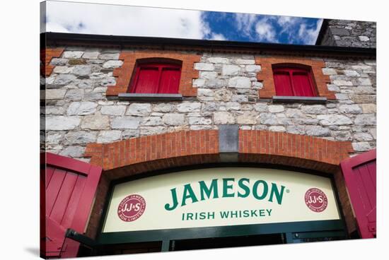 Close-up of the entrance sign, of Jameson Irish Whiskey Distillery, Midleton, County Cork, Munst...-null-Stretched Canvas