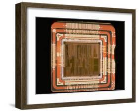 Close Up of the Internal Structure of an Intel Pentium Processor with MMX Technology-Ted Thai-Framed Photographic Print