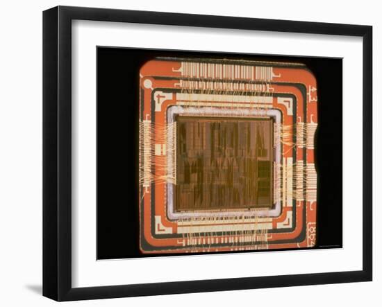 Close Up of the Internal Structure of an Intel Pentium Processor with MMX Technology-Ted Thai-Framed Photographic Print