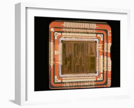 Close Up of the Internal Structure of an Intel Pentium Processor with MMX Technology-Ted Thai-Framed Photographic Print