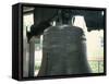 Close-Up of the Liberty Bell, Philadelphia, Pennsylvania, USA-Geoff Renner-Framed Stretched Canvas