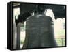 Close-Up of the Liberty Bell, Philadelphia, Pennsylvania, USA-Geoff Renner-Framed Stretched Canvas