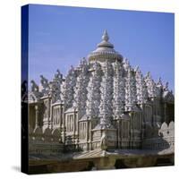 Close up of the Main Dome of the Jain Temple, 1437 AD, Ranakpur, Rajasthan State, India, Asia-Tony Gervis-Stretched Canvas