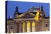 Close-Up of the Reichstag at Night, Berlin, Germany, Europe-Miles Ertman-Stretched Canvas