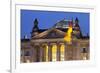 Close-Up of the Reichstag at Night, Berlin, Germany, Europe-Miles Ertman-Framed Photographic Print