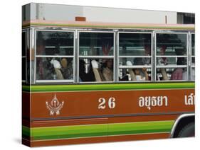 Close-Up of the Side of a Local Bus in Ayutthaya, Thailand, Southeast Asia-Charcrit Boonsom-Stretched Canvas