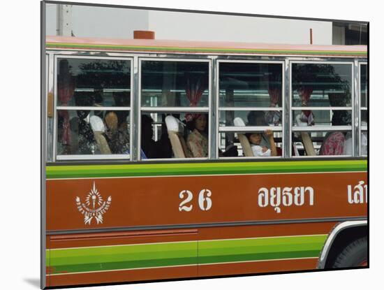 Close-Up of the Side of a Local Bus in Ayutthaya, Thailand, Southeast Asia-Charcrit Boonsom-Mounted Photographic Print