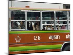 Close-Up of the Side of a Local Bus in Ayutthaya, Thailand, Southeast Asia-Charcrit Boonsom-Mounted Photographic Print