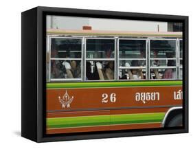 Close-Up of the Side of a Local Bus in Ayutthaya, Thailand, Southeast Asia-Charcrit Boonsom-Framed Stretched Canvas