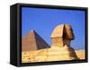 Close-up of the Sphinx and Pyramids of Giza, Egypt-Bill Bachmann-Framed Stretched Canvas