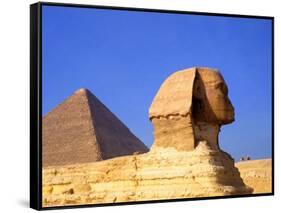 Close-up of the Sphinx and Pyramids of Giza, Egypt-Bill Bachmann-Framed Stretched Canvas