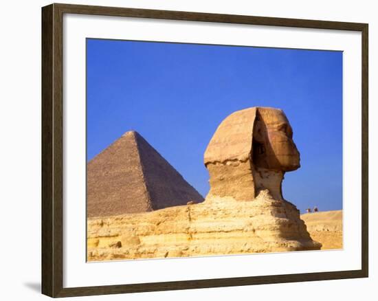 Close-up of the Sphinx and Pyramids of Giza, Egypt-Bill Bachmann-Framed Photographic Print