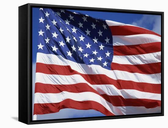 Close-Up of the Stars and Stripes, United States of America, North America-null-Framed Stretched Canvas