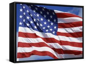 Close-Up of the Stars and Stripes, United States of America, North America-null-Framed Stretched Canvas