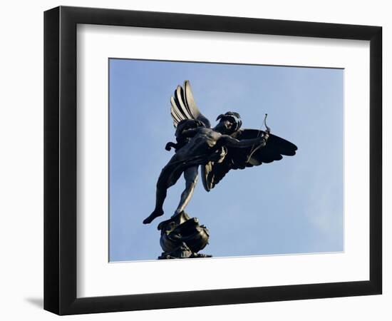 Close-Up of the Statue of Eros on the Shaftesbury Memorial, Piccadilly Circus, London, England-Walter Rawlings-Framed Photographic Print