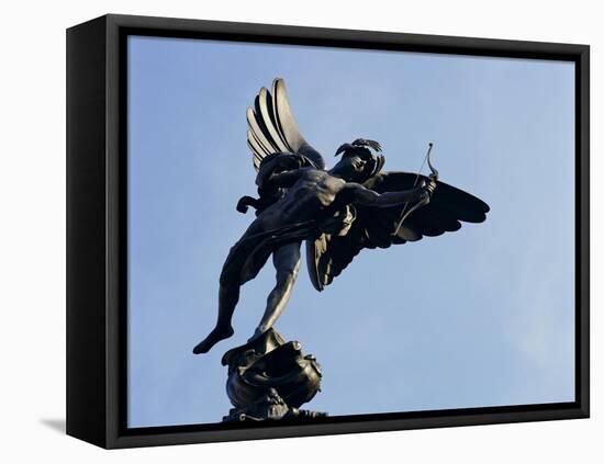 Close-Up of the Statue of Eros on the Shaftesbury Memorial, Piccadilly Circus, London, England-Walter Rawlings-Framed Stretched Canvas