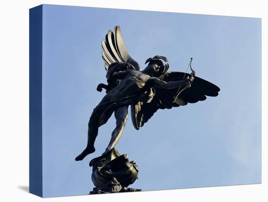 Close-Up of the Statue of Eros on the Shaftesbury Memorial, Piccadilly Circus, London, England-Walter Rawlings-Stretched Canvas