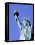 Close-up of the Statue of Liberty in New York, USA-Nigel Francis-Framed Stretched Canvas