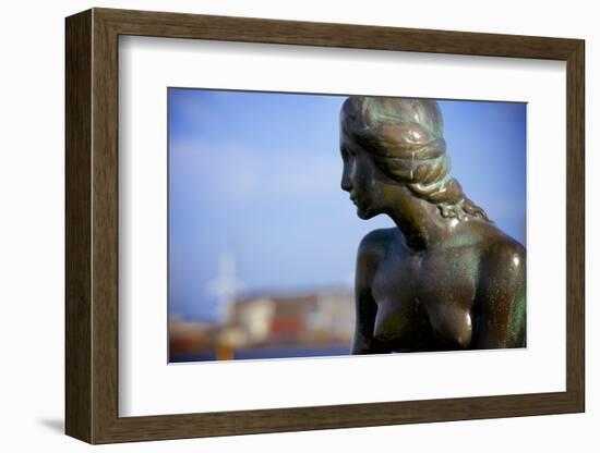 Close Up of the Statue of the Little Mermaid in Copenhagen, Denmark, Scandinavia, Europe-Simon Montgomery-Framed Photographic Print