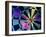 Close-up of Three Darts in the Bull's-Eye of a Dartboard-null-Framed Premium Photographic Print