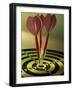 Close-up of Three Darts in the Bull's-Eye of a Dartboard-null-Framed Photographic Print