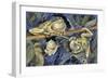 Close-Up of Three European Tree Frogs on a Tree (Hyla Arborea)-null-Framed Giclee Print