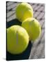 Close-up of Three Tennis Balls-null-Stretched Canvas