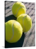 Close-up of Three Tennis Balls-null-Stretched Canvas