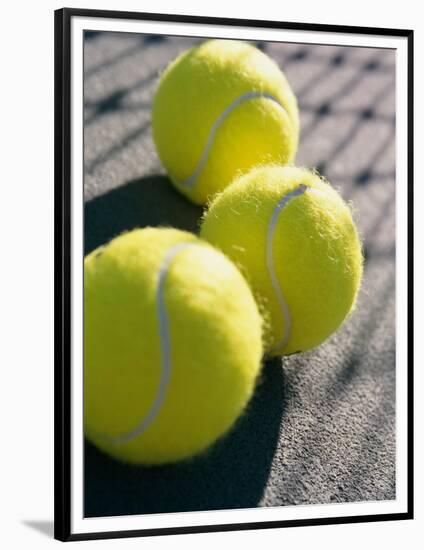 Close-up of Three Tennis Balls-null-Framed Photographic Print