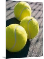 Close-up of Three Tennis Balls-null-Mounted Photographic Print