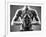 Close-Up of Topless Man Holding Rugby Ball in Isolation-pressmaster-Framed Photographic Print