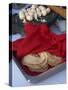 Close-Up of Tortillas in a Tray Covered by a Red Cloth, in Mexico, North America-Michelle Garrett-Stretched Canvas