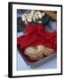 Close-Up of Tortillas in a Tray Covered by a Red Cloth, in Mexico, North America-Michelle Garrett-Framed Photographic Print