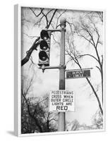 Close-Up of Traffic Sign at Dupont Circle-Myron Davis-Framed Photographic Print