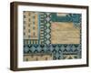 Close-Up of Turquoise Ceramics, Shah-I-Zinda Mausoleum, Samarkand, Uzbekistan, Central Asia-Upperhall-Framed Photographic Print