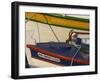 Close up of Two Freshly Painted Fishing Boats, Sitia, Crete, Greek Islands, Greece-Eitan Simanor-Framed Photographic Print