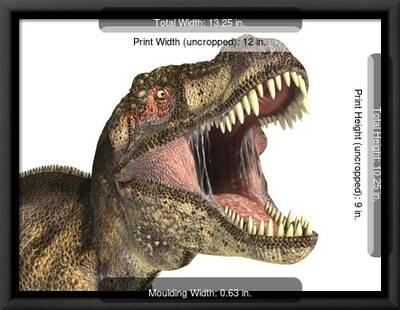 Close-Up of Tyrannosaurus Rex Dinosaur with Mouth Open' Print ...