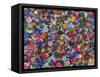 Close-up of variety of colorful buttons.-Jaynes Gallery-Framed Stretched Canvas