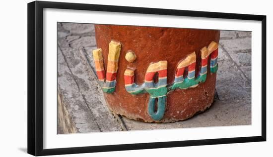 Close-up of Vigan decorative planter, Vigan, Ilocos Sur, Philippines-null-Framed Photographic Print