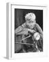 Close Up of Village Boy Posing with His Bicycle-Walter Sanders-Framed Photographic Print