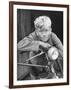 Close Up of Village Boy Posing with His Bicycle-Walter Sanders-Framed Photographic Print