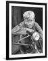 Close Up of Village Boy Posing with His Bicycle-Walter Sanders-Framed Photographic Print