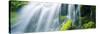 Close-Up of Waterfall on Moss Covered Rocks-null-Stretched Canvas